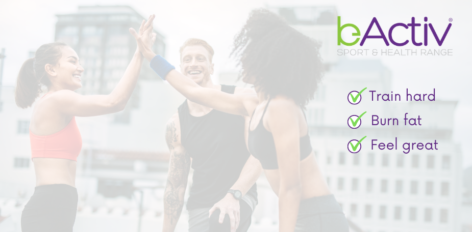 bActiv sport and health range. Train hard, burn fat, feel great!